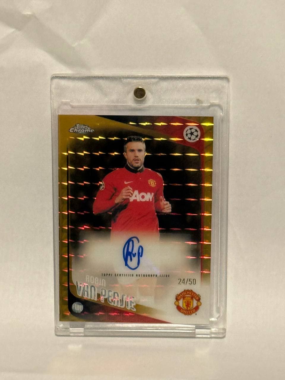 2025-26 Topps Chrome UEFA Champions League Robin van Persie Gold /50