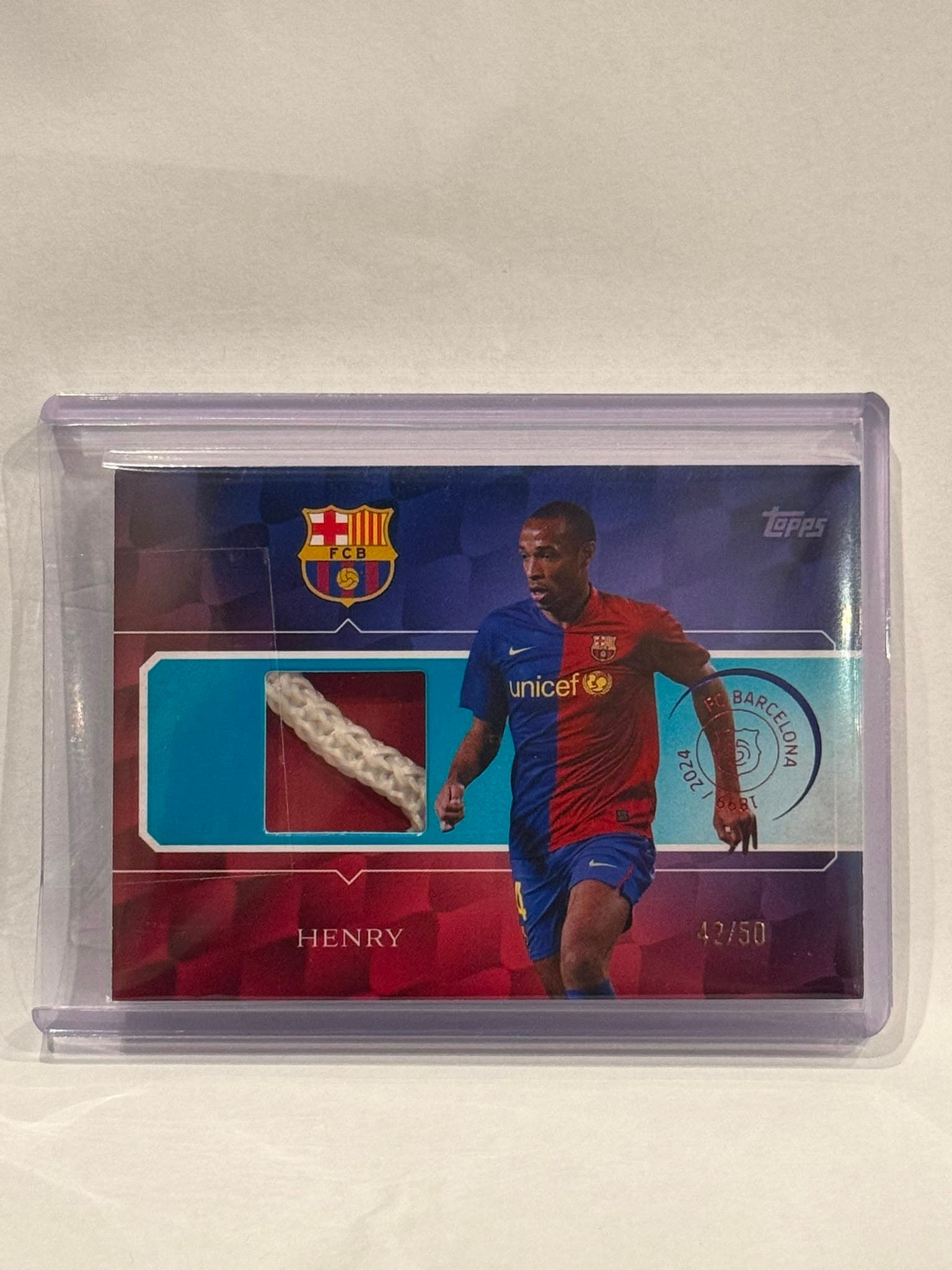 2023-24 Topps FC Barcelona Team Set #GN-TH Thierry Henry Jersey Relic /50