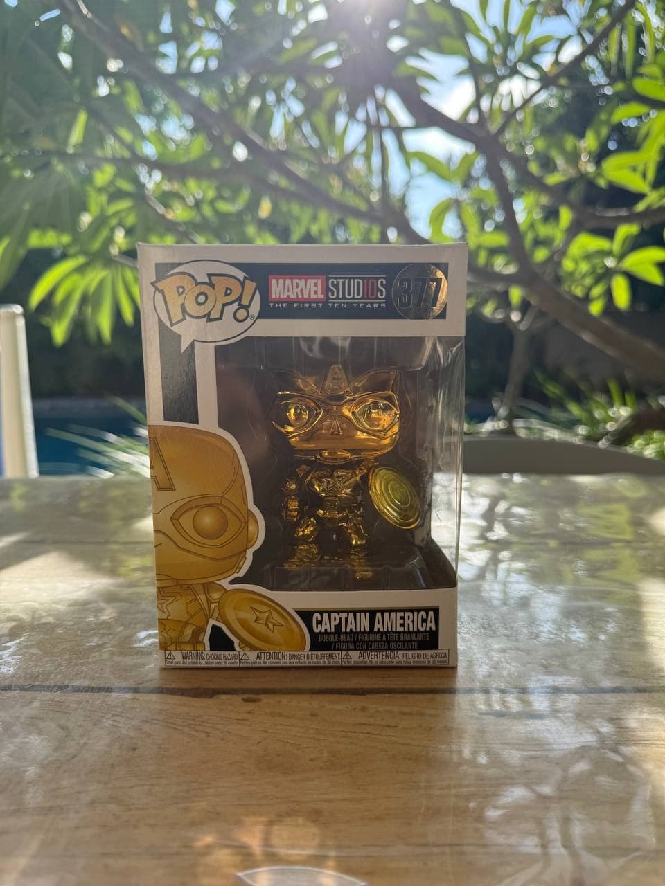 Funko Pop! Marvel Studios: The First Ten Years Captain America Gold Chrome #377