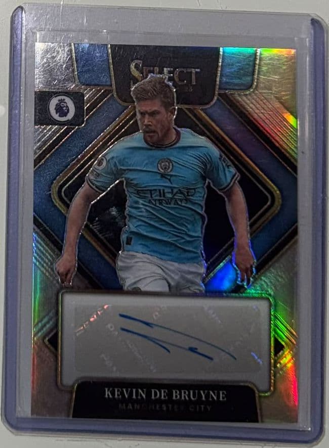 2022-23 Panini Select Premier League Signatures #S-KDB Kevin De Bruyne Auto
