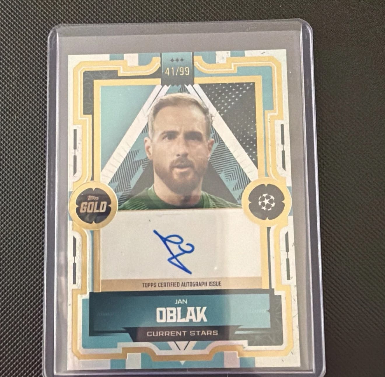 Topps Gold UEFA Champions League Current Stars Autograph Jan Oblak /99