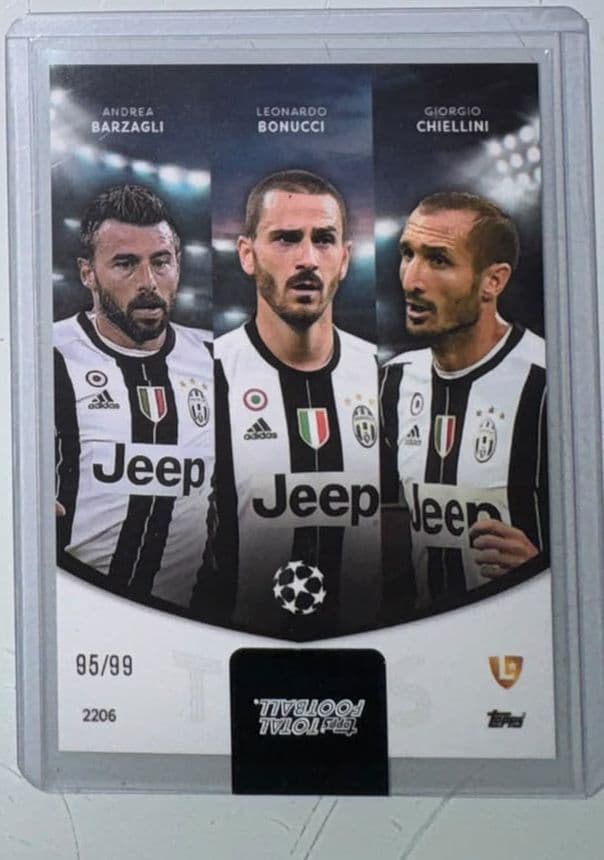 Topps Total Football #2206 Andrea Barzagli / Leonardo Bonucci / Giorgio Chiellini /99