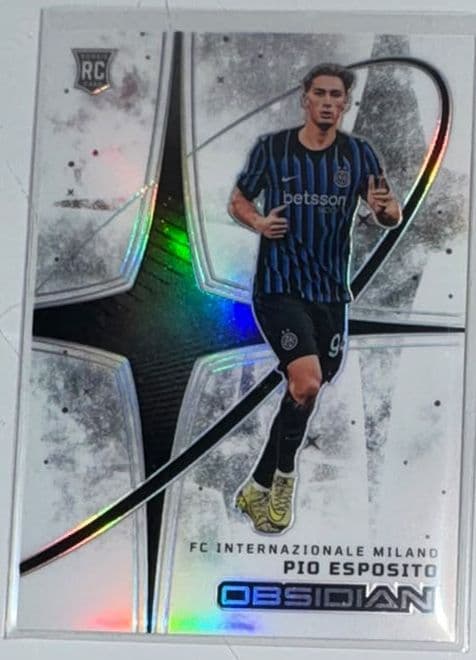 2025-26 Panini Obsidian Soccer White Night #4 Pio Esposito Rookie Card (RC)